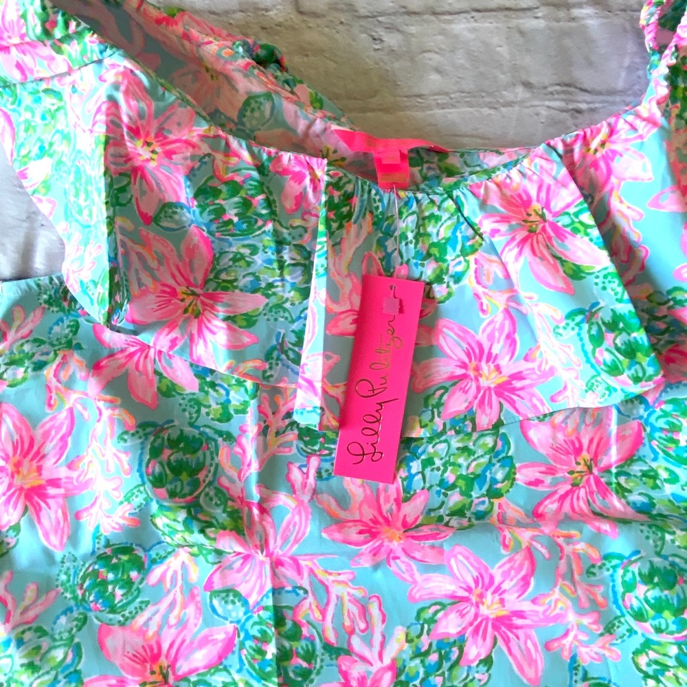 Lilly Pulitzer Zeldia One Shoulder Ruffle Top NWT - Picture 6 of 10